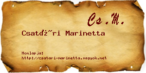Csatári Marinetta névjegykártya